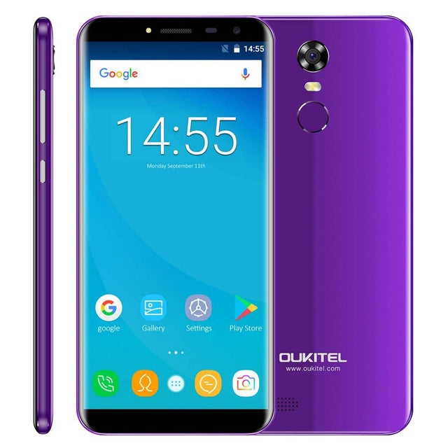 OUKITEL C8 3G Mobile Phones Android 7.0 2GB RAM 16GB ROM Quad Core Smartphone Dual SIM 5.5 inch Fingerprint Original Cell Phone