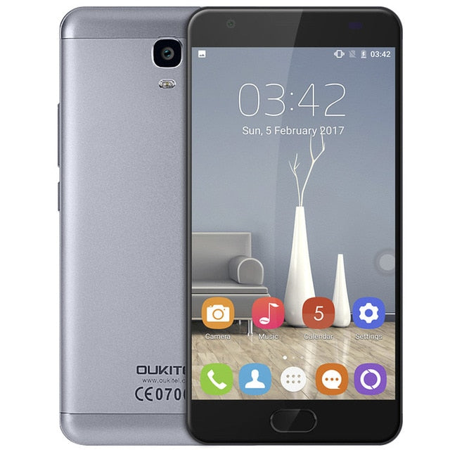 OUKITEL K6000 Plus Android 7.0 Mobile Phone 5.5'' MTK6750T Octa Core 4GB 64GB  8MP+16MP 6080mAh12V/2A Quick Charge Cellphone