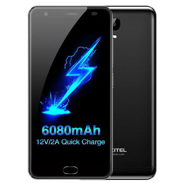 OUKITEL K6000 Plus Android 7.0 Mobile Phone 5.5'' MTK6750T Octa Core 4GB 64GB  8MP+16MP 6080mAh12V/2A Quick Charge Cellphone