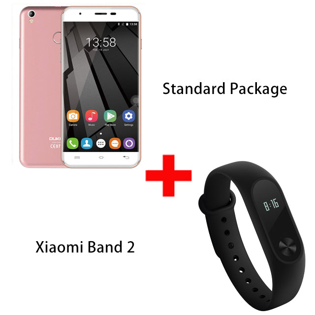 OUKITEL U7 Plus 5.5 Inch Mobile phone Android 6.0 MTK6737 Quad Core 1.3GHz 2G RAM 16G ROM 13MP Fingerprint 4G LTE Smartphone