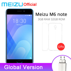 Offcial Meizu M6 Note 3GB 32GB ROM Global Version Mobile Phone 4G LTE Snapdragon 625 Octa Core 5.5" 1080P Dual Rear Camera