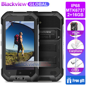 Official Blackview BV6000S Mobile Phone Android 6.0 MTK6737 Quad Core 4G FDD LTE  2GB +16GB 13.0MP IP68 Waterproof Smartphone