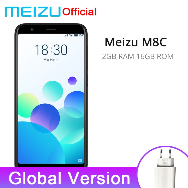 Official Global Version Meizu M8C 2GB 16GB ROM Mobile Phone Qualcomm 425 Quad Core 5.45" 18:9 Full Screen 13.0MP Camera 3070mAh