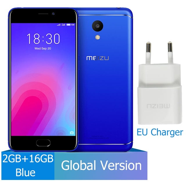 Official Meizu M6 2GB RAM 16GB ROM Global Version Mobile Phone Octa Core 5.2 inch 13.0MP Rear Camera 3070mAh  Fingerprint ID