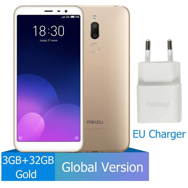 Official Meizu M6T 3GB  32GB Global Version Mobile Phone MTK6750 Octa Core 5.7inch 1440x720P Dual Rear Camera Fingerprint ID