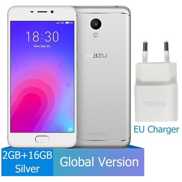 Official Original Meizu M6 2GB 16GB  Mobile Phone MTK6750 Octa Core 5.2 inch 13.0MP Rear Camera 3070mAh 1280x720P Fingerprint ID