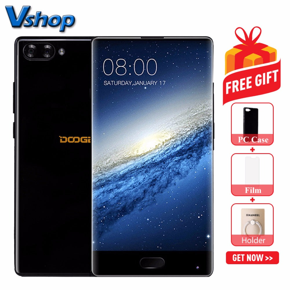 Original DOOGEE MIX 4G Mobile Phones Android 7.0 4GB RAM 64GB ROM Octa Core Smartphone 720P Dual Back Camera 5.5 inch Cell Phone