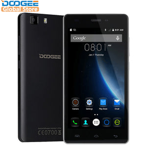 Original DOOGEE X5 mobile phones 5.0InchHD 1GB RAM+8GB ROM Android 5.1 Dual SIM MT6580 Quad Core 1.0Ghz 2400mAH WCDMA WIFI