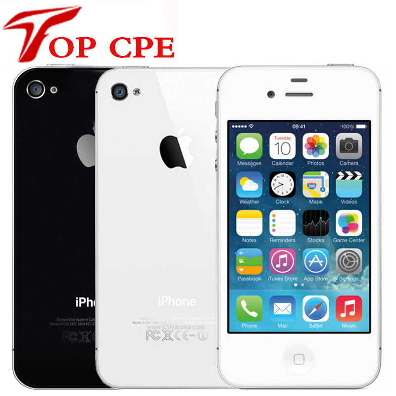 Original Factory Unlocked Apple iPhone 4S IOS Dual Core 8MP WIFI GPS WCDMA 3.5inch 1080P TouchScreen iCloud itune Mobile phone