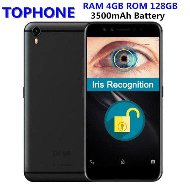 Original GOME K1 4G LTE Smartphone 4G RAM 128G ROM 5.2" 1080P MTK6757 2.3GHz Octa Core Android 6.0 Iris Recognition Mobile Phone