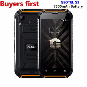 Original Geotel G1 Mobile phone 1280*720 5.0" Andriod 7.0 MTK6580A Quad core 2GB RAM 16GB ROM 8.0MP 7500Mah 3G WCDMA smartphone