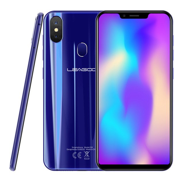 Original LEAGOO S9 Mobile Phone 5.85 inch 4GB RAM 32GB ROM MTK6750 Octa Core Android 8.1 Dual Camera 3300mAh Face ID Smartphone
