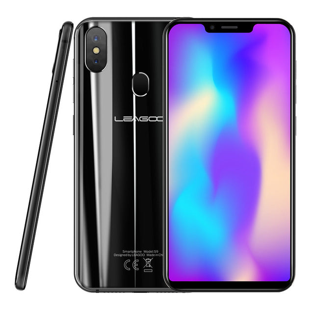 Original LEAGOO S9 Mobile Phone 5.85 inch 4GB RAM 32GB ROM MTK6750 Octa Core Android 8.1 Dual Camera 3300mAh Face ID Smartphone