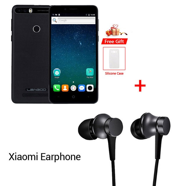 Original Leagoo Kiicaa Power 4000mAh Mobile Phone 5.0'' HD MT6580A Quad Core Android 7.0 2GB RAM 16GB ROM 8.0MP Dual Back Camera