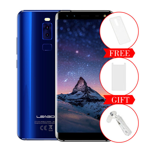 Original Leagoo S8 18:9 Display 5.7''HD MT6750T Octa Core Android 7.0 3GB RAM 32GB ROM Fingerprint 13MP 4 Cameras Mobile Phone