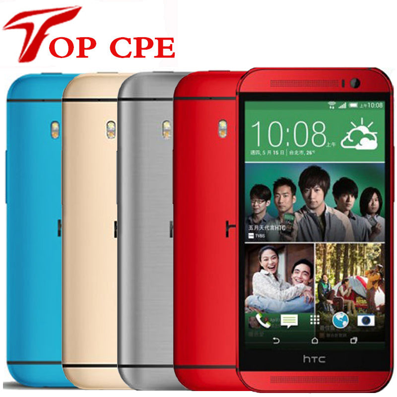 Original M8 Unlocked HTC ONE M8 Quad Core Android RAM 2GB + ROM 16GB/32GB 5.0" Bluetooth WIFI GPS refurbished Mobile Cell Phone