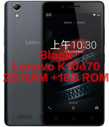 Original New Lenovo K10e70 4G FDD LTE Android 6.0 Mobile Phone Snapdragon210 Quad-core Dual SIM 5.0"HD 1G/2G RAM 8G/16G ROM 8MP