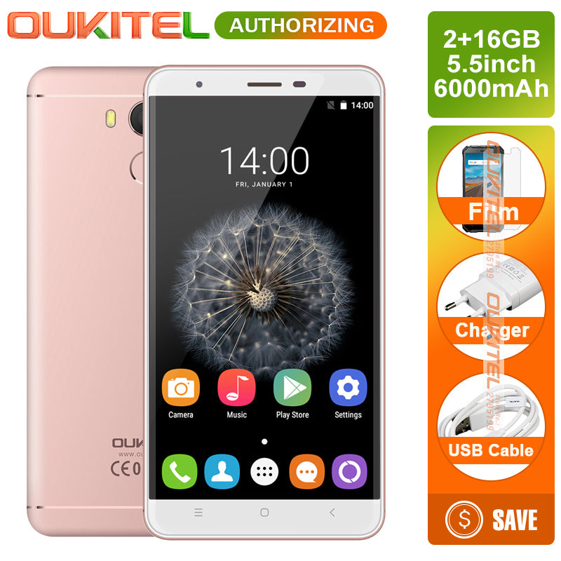 Original Oukitel U15 Pro 4G LTE Mobile Phone 5.5 inch MT6753 Octa Core Android 6.0 3G RAM 32G ROM FingerPrint ID Smartphone