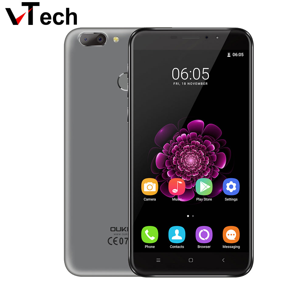 Original Oukitel U20 Plus Dual Camera Mobile phone 5.5" IPS FHD 1080P MTK6737T Quad Core Fingerprint ID 13MP 3200mah Smartphone