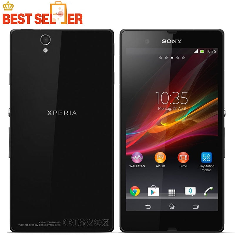 Original Sony Xperia Z L36h C6602 C6603 Quad-Core 5.0inch TouchScreen 13.1MP 1080P 2G RAM 16GB ROM 2330mAh Android Mobile Phone