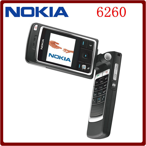 Original Unlocked Nokia 6260 Rotatable Cellphone 2.1 Inches Symbian OS 760 mAh Refurbished Mobile Phone