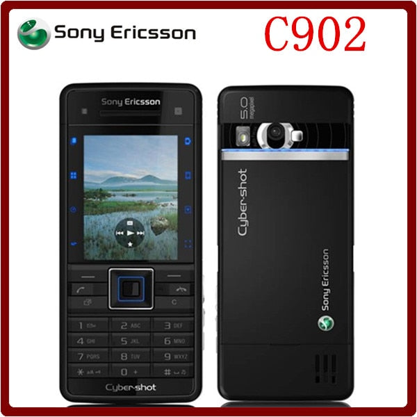 Original Unlocked Sony Ericsson C902 GSM Single Core 2.0 Inches 5MP Camera FM Radio Refurbished Cellphone Flip Mobile Phone