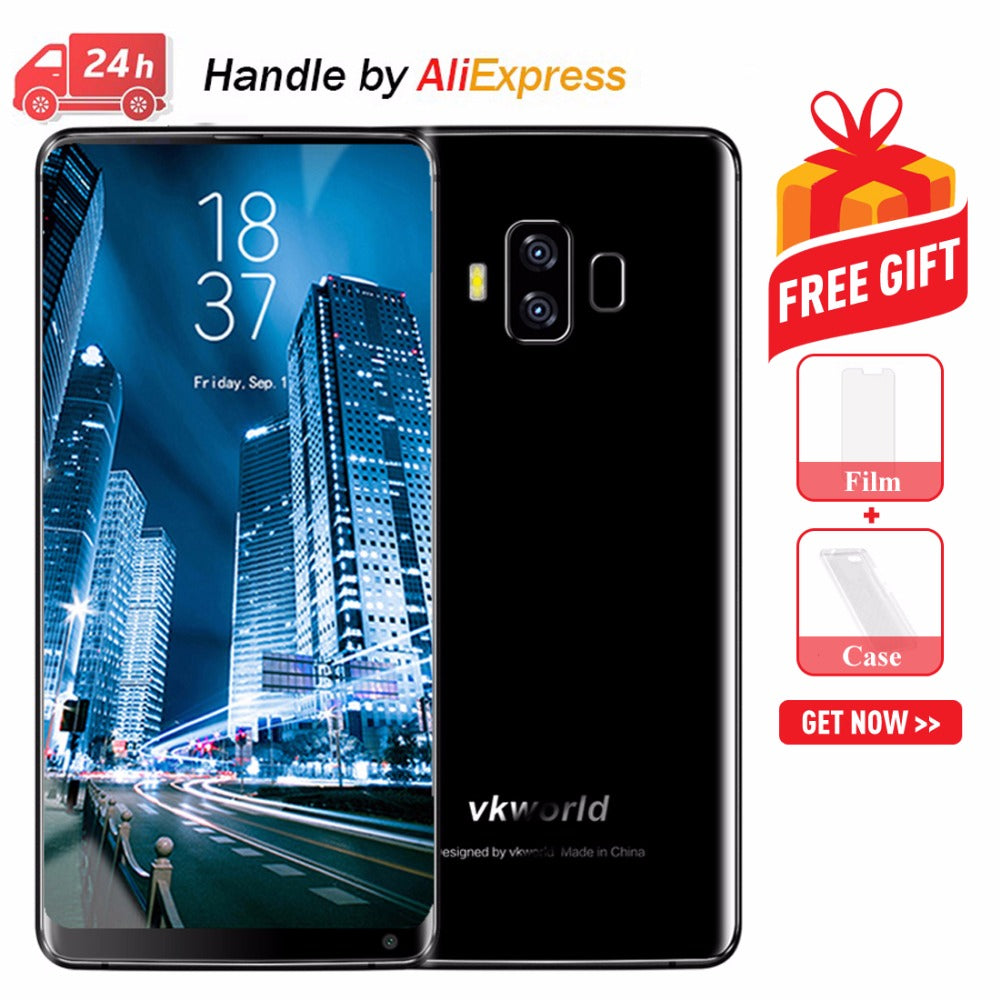 Original VKworld S8 4G Mobile Phones Android 7.0 4GB+64GB Octa Core Smartphone Dual Back Cameras 5.99 inch 18:9 1080P Cell Phone