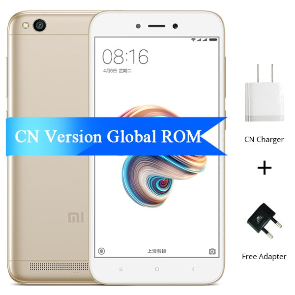 Original Xiaomi Redmi 5A 5 A 3GB RAM 32GB ROM Mobile Phone Snapdragon 425 Quad Core 5.0" 13.0MP Camera 4G LTE 3000mAh MIUI 9
