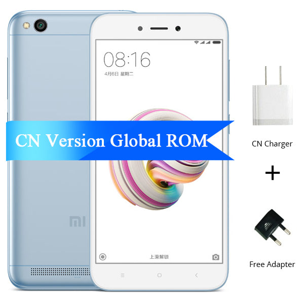 Original Xiaomi Redmi 5A 5 A 3GB RAM 32GB ROM Mobile Phone Snapdragon 425 Quad Core 5.0" 13.0MP Camera 4G LTE 3000mAh MIUI 9