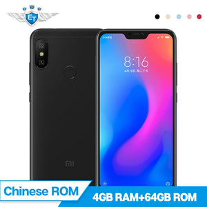 Original Xiaomi Redmi 6 Pro Mobile Phone 4GB 64GB Snapdragon 625 Octa Core 5.84'' Full Screen AI Dual Camera Face Unlock 4000mAh