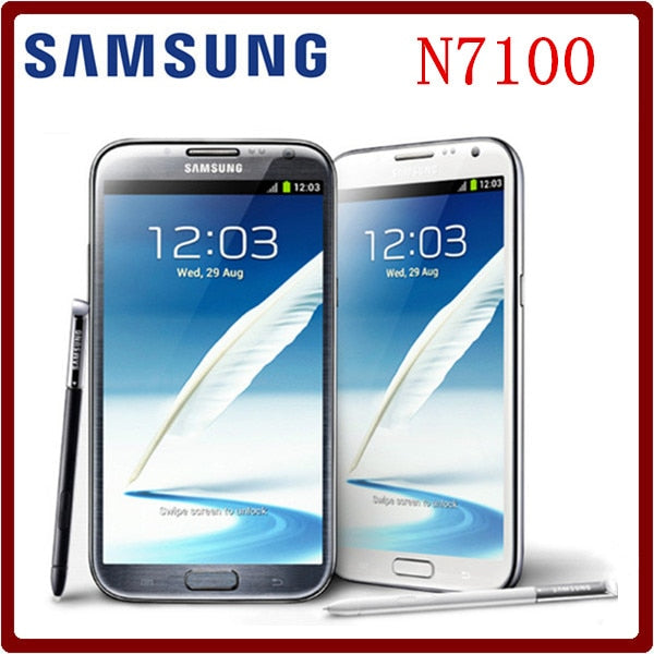 Oringnal Samsung Galaxy Note II 2 N7100 Quad Core 5.5 Inch 8.0MP 2GB RAM 16GB ROM WCDMA 3G 3100mAh Android Unlocked Mobile Phone