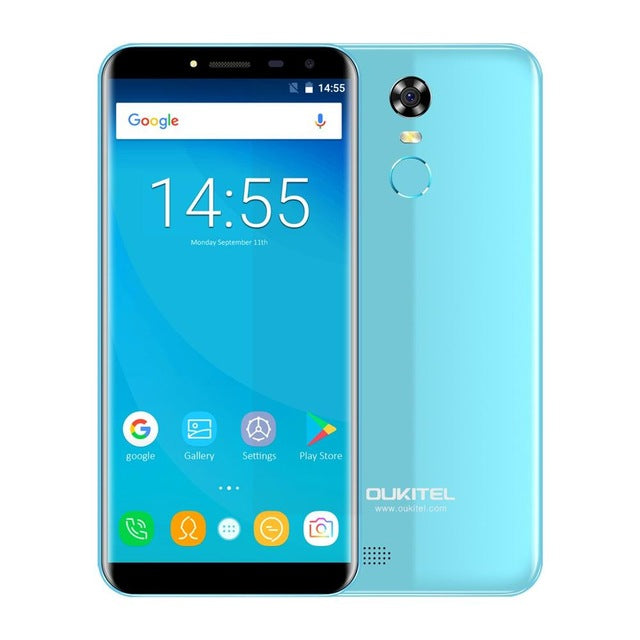 Oukitel C8 4G 5.5'' 18:9 Aspect Ratio Infinity Display mobile phone Android 7.0 2GB RAM 16GB Quad Core 3000mAh 13MP Fingerprint