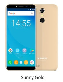 Oukitel C8 Mobile Phone 5.5"HD 18:9 Infinity Display 2GB+16GB Android 7.0 MTK6580A Quad Core 13.0MP2.0MP 3000mAh 3G Smartphone