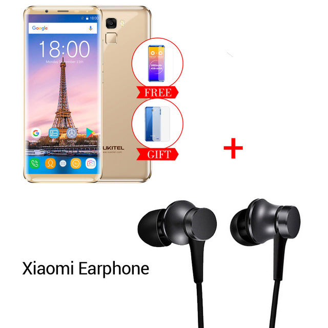 Oukitel K5000 18:9 Infinity Display 4G RAM 64G ROM MT6750V Octa Core 5.7'' 5000mAh Fast Charge Fingerprint 4G LTE Mobile Phone