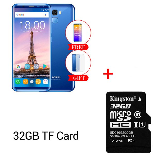 Oukitel K5000 18:9 Infinity Display 4G RAM 64G ROM MT6750V Octa Core 5.7'' 5000mAh Fast Charge Fingerprint 4G LTE Mobile Phone