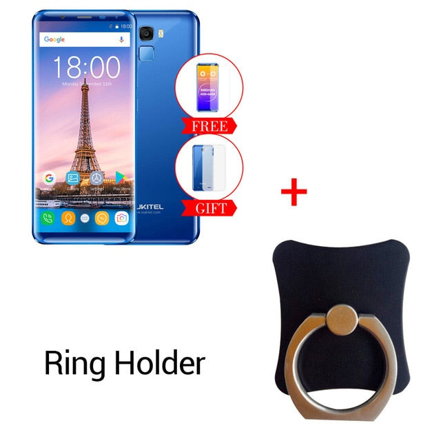 Oukitel K5000 18:9 Infinity Display 4G RAM 64G ROM MT6750V Octa Core 5.7'' 5000mAh Fast Charge Fingerprint 4G LTE Mobile Phone