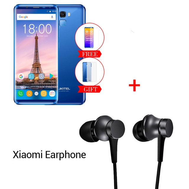 Oukitel K5000 18:9 Infinity Display 4G RAM 64G ROM MT6750V Octa Core 5.7'' 5000mAh Fast Charge Fingerprint 4G LTE Mobile Phone