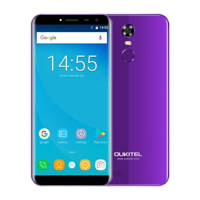 Oukitel c8 5.5inch HD Edge less Infinity Display Smartphone Android 7.0 3000mAh 2GB+16GB Fingerprint 13MP Quad core mobile phone