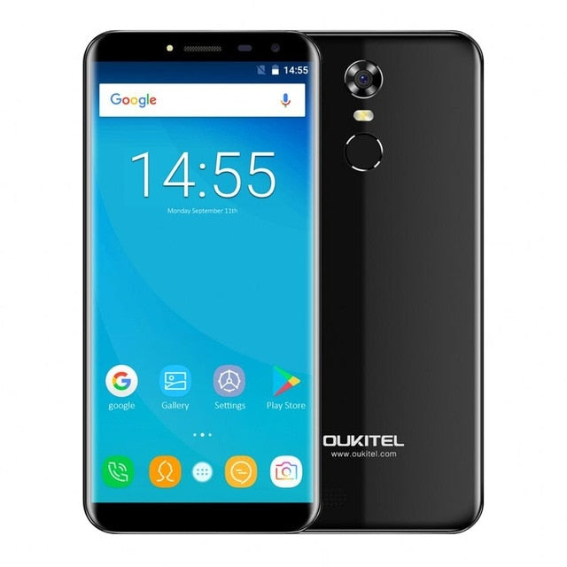 Oukitel c8 5.5inch HD Edge less Infinity Display Smartphone Android 7.0 3000mAh 2GB+16GB Fingerprint 13MP Quad core mobile phone