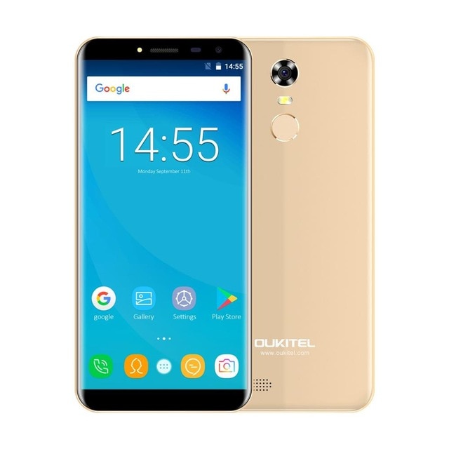 Oukitel c8 5.5inch HD Edge less Infinity Display Smartphone Android 7.0 3000mAh 2GB+16GB Fingerprint 13MP Quad core mobile phone