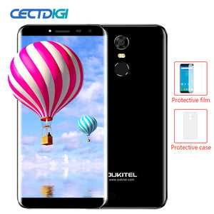 Oukitel c8 5.5inch HD Edge less Infinity Display Smartphone Android 7.0 3000mAh 2GB+16GB Fingerprint 13MP Quad core mobile phone