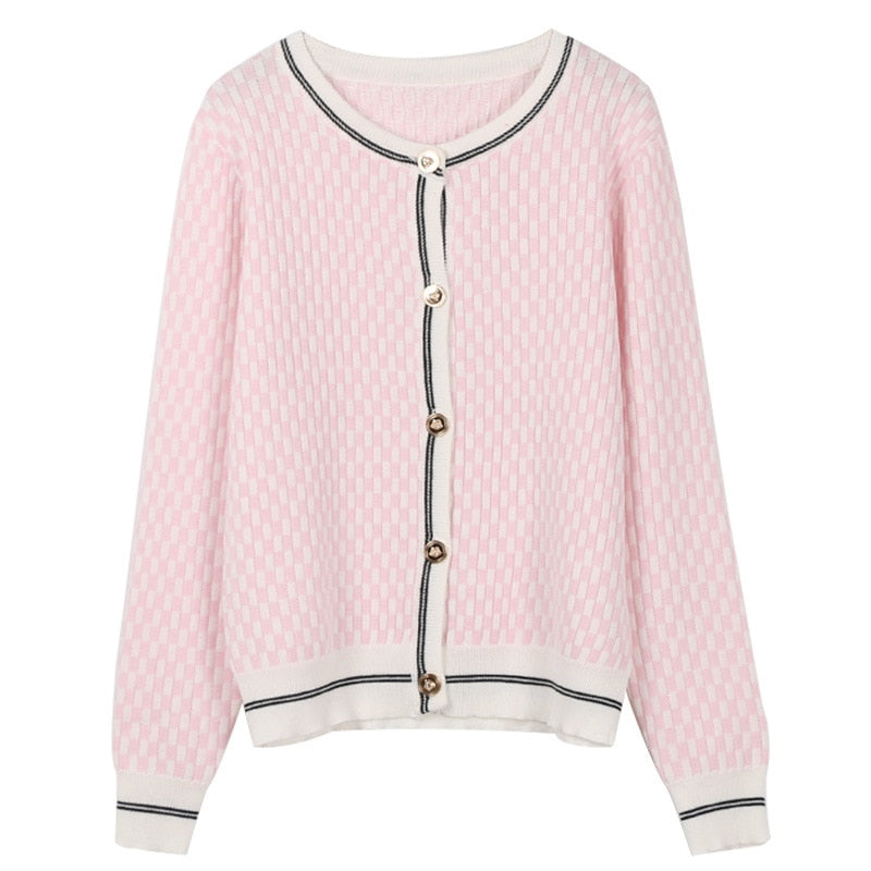 Pearl Beading Pink Winter Cardigan Female Fashion Design Elegant Quality Sweater Women Jacket Sweet Jumper Brand Runway Casual