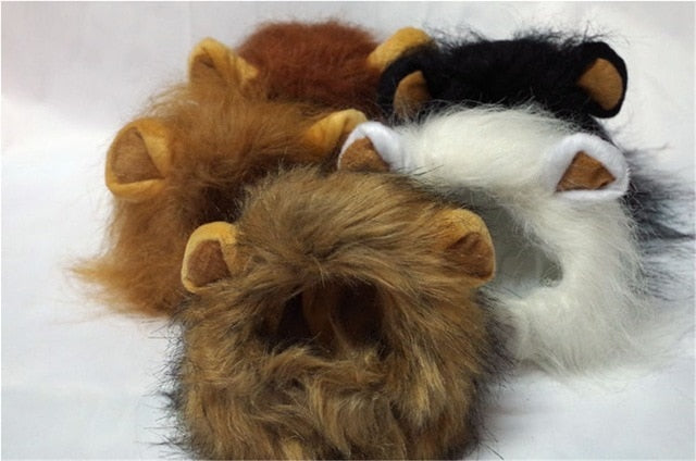 Pet Hat Costume Lion Mane Wig Dress Up With Ears Party For Cat Halloween