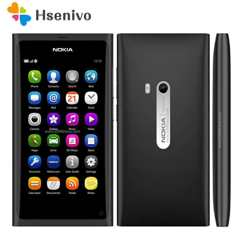 Refurbished Original Nokia N9 phone N9-00 A-GPS WIFI 3G GSM 8 MP Camera 16GB Internal Unlocked Mobile Phone free shipping