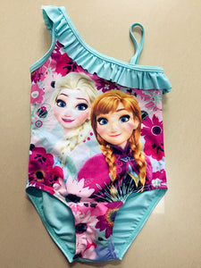 Retail One-Pieces Baby Girls Bathing Suit Elsa Anna Sophia Swimsuit Children Set Kids Cartoon Costum for 1-7 Year RT37