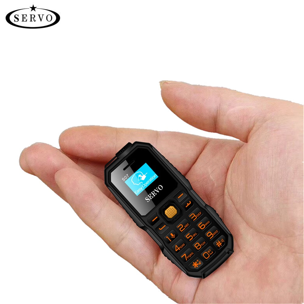 SERVO S07 Bluetooth Dialer mini Cellphone 0.66" Tiny Screen GSM Low Radiation Dual SIM Bluetooth Earphone Smallest Mobile Phone