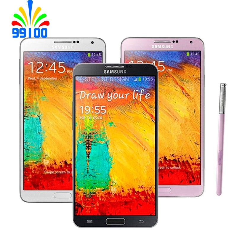 Samsung Galaxy Note3 Note 3 N9000 N900A N900T Unlocked Mobile Phone Quad Core 3GB RAM 5.7 Inches 13MP GPS Refurbished