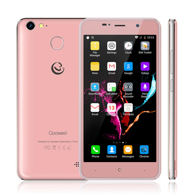 Smartphone 4G Original Gooweel M15 Fingerprint MTK6737 Quad core 64bit 5.0 inch IPS Android 6.0 mobile phone 2GB 16GB Cell phone