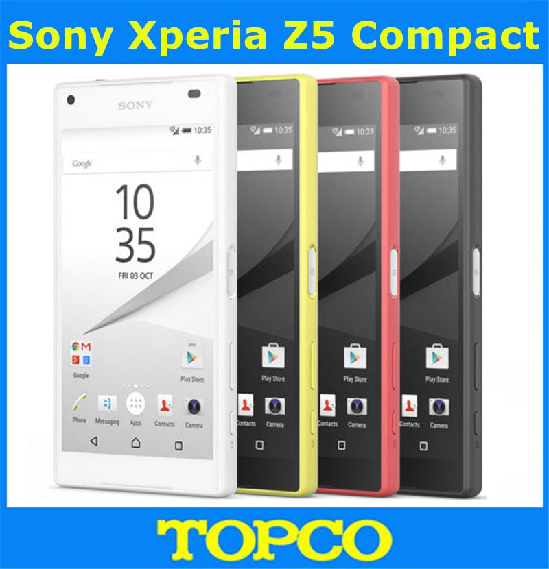 Sony Xperia Z5 Compact E5823 E5803 Original Unlocked GSM 3G&4G Android Mobile Phone Octa Core 4.6" 23MP WIFI GPS 32GB ROM