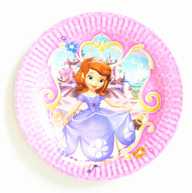 Sophia Kids Birthday Party Decoration princess Sophia theme Party Supplies Baby Birthday Party